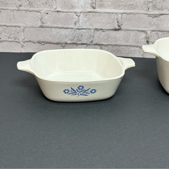 CORNING WARE Vintage Blue Cornflower Set of 3 Dishes 1 3/4 Cups & 2 3/4 Cup - Picture 3 of 16